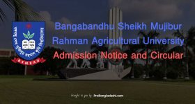 Bangabandhu Sheikh Mujibur Rahman Agricultural University Admission Notice and Circular